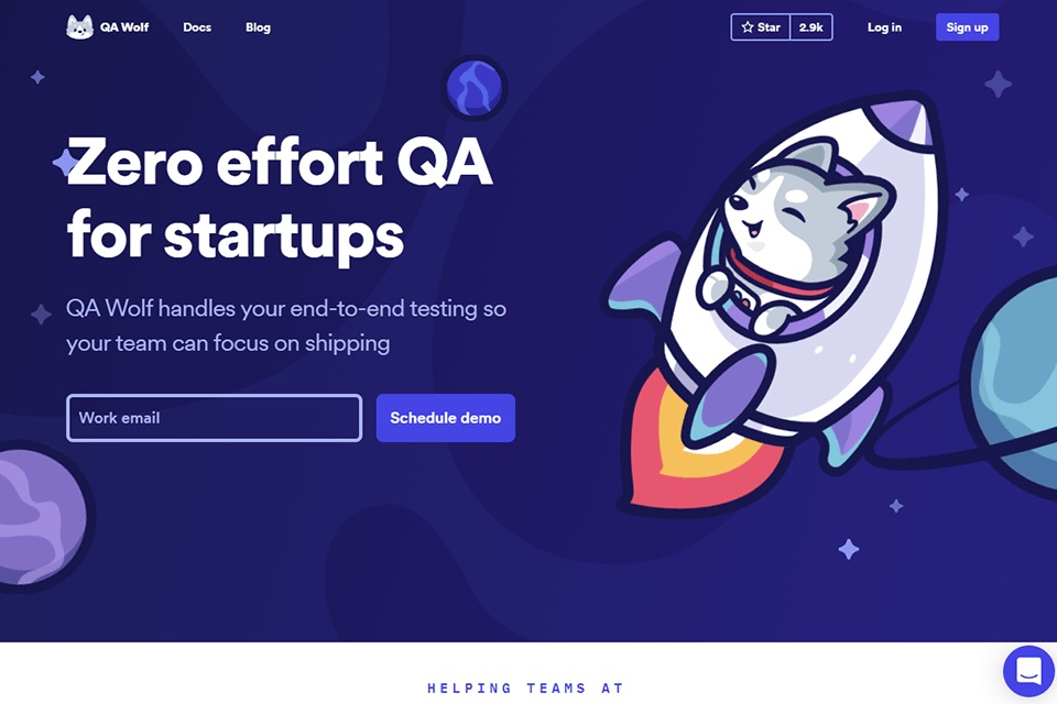 qa wolf software testing company interface